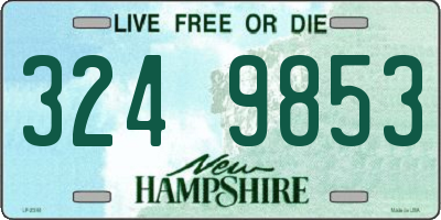 NH license plate 3249853