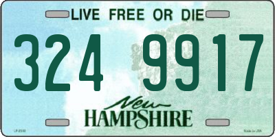 NH license plate 3249917