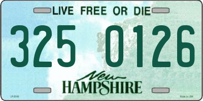 NH license plate 3250126