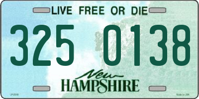 NH license plate 3250138