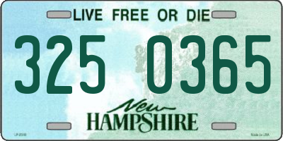 NH license plate 3250365