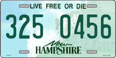 NH license plate 3250456