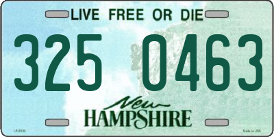 NH license plate 3250463