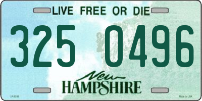 NH license plate 3250496