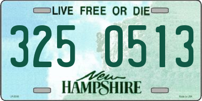 NH license plate 3250513