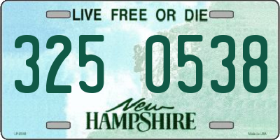 NH license plate 3250538