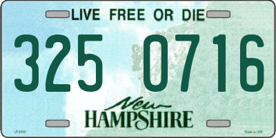 NH license plate 3250716