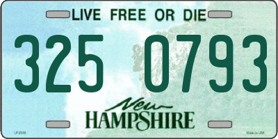 NH license plate 3250793