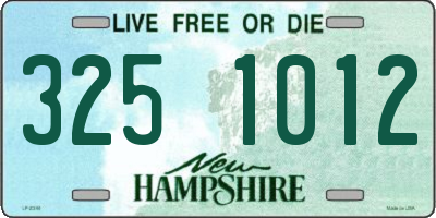 NH license plate 3251012