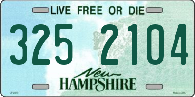 NH license plate 3252104