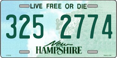 NH license plate 3252774