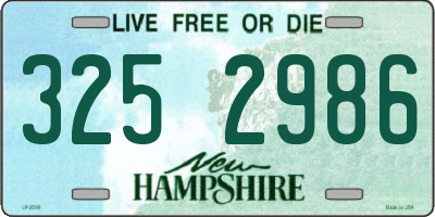 NH license plate 3252986