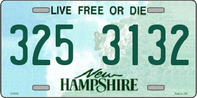 NH license plate 3253132