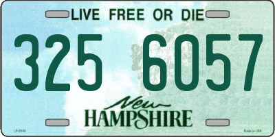 NH license plate 3256057