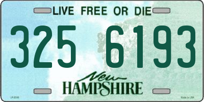NH license plate 3256193