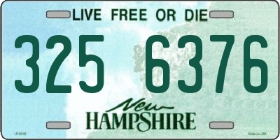 NH license plate 3256376