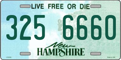 NH license plate 3256660