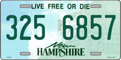 NH license plate 3256857