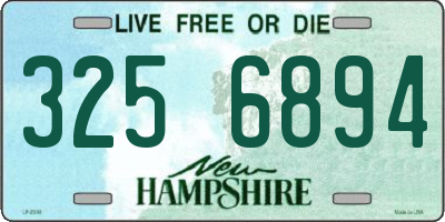 NH license plate 3256894