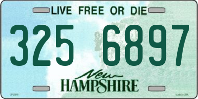 NH license plate 3256897
