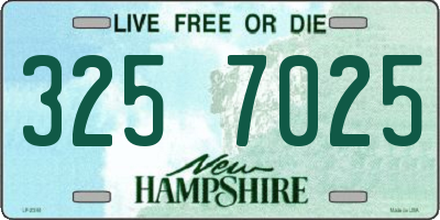 NH license plate 3257025