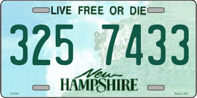 NH license plate 3257433