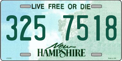 NH license plate 3257518