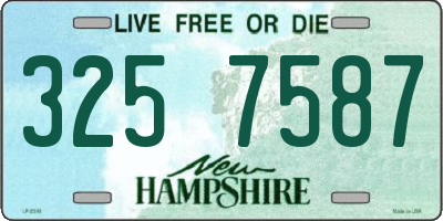 NH license plate 3257587