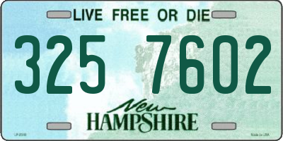 NH license plate 3257602