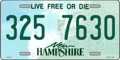 NH license plate 3257630
