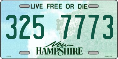NH license plate 3257773