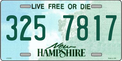NH license plate 3257817