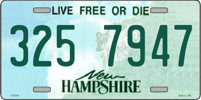 NH license plate 3257947