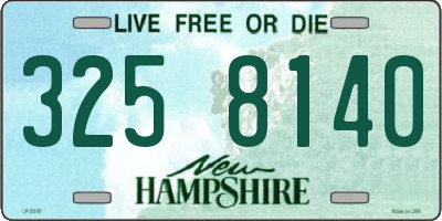 NH license plate 3258140