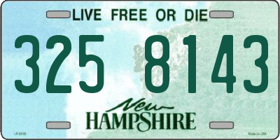 NH license plate 3258143