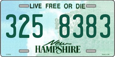 NH license plate 3258383