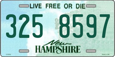 NH license plate 3258597
