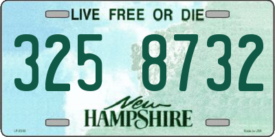 NH license plate 3258732