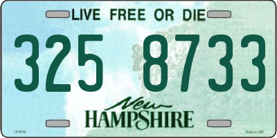 NH license plate 3258733
