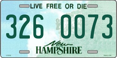 NH license plate 3260073