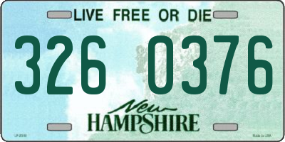 NH license plate 3260376
