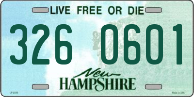 NH license plate 3260601