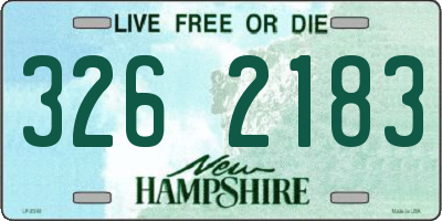 NH license plate 3262183
