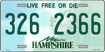 NH license plate 3262366