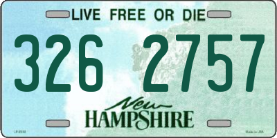 NH license plate 3262757