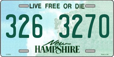NH license plate 3263270