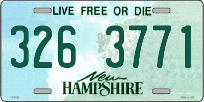 NH license plate 3263771