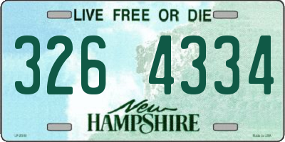 NH license plate 3264334