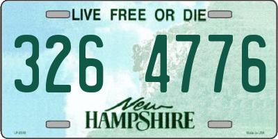 NH license plate 3264776