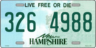NH license plate 3264988
